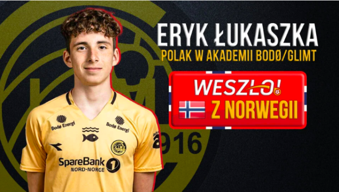 Eryk Łukaszka – jedyny Polak w Bodo/Glimt i młodzieżowy reprezentant Norwegii